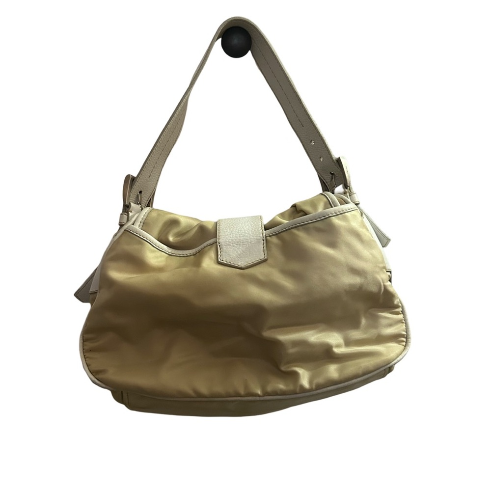 Prada Vintage Tessuto Hobo Bag – Cream Nylon & White Leather - Picture 3 of 5